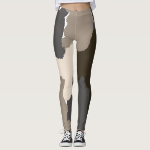 Leggings Brown, gris, taupe et ivoire