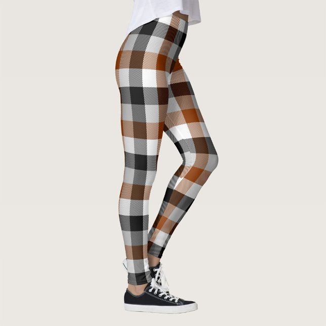 Leggings Brown noir blanc Twill En vichy design (Créateur téléchargé)