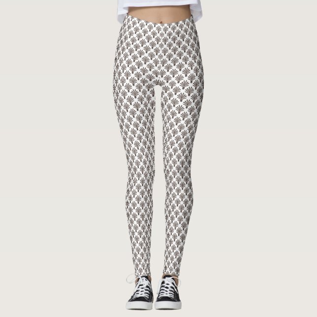 Leggings Brown pour femmes de mini-palmier (Devant)