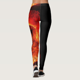 Leggings Brûler les flammes de guitare Feu de la musique du