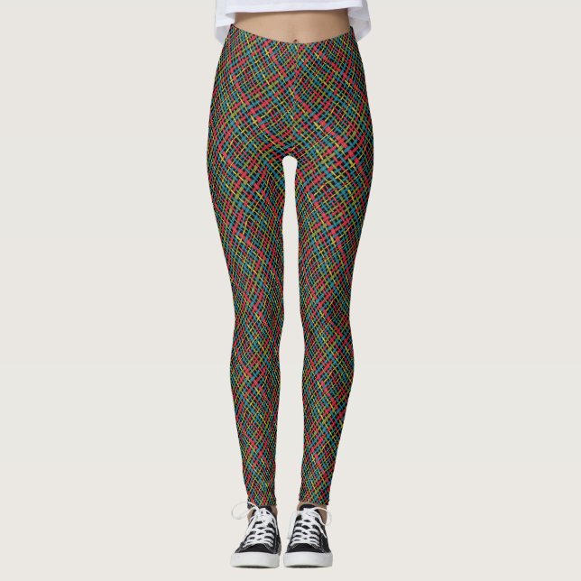 Leggings Brûlure graphique tissée colorée (Devant)