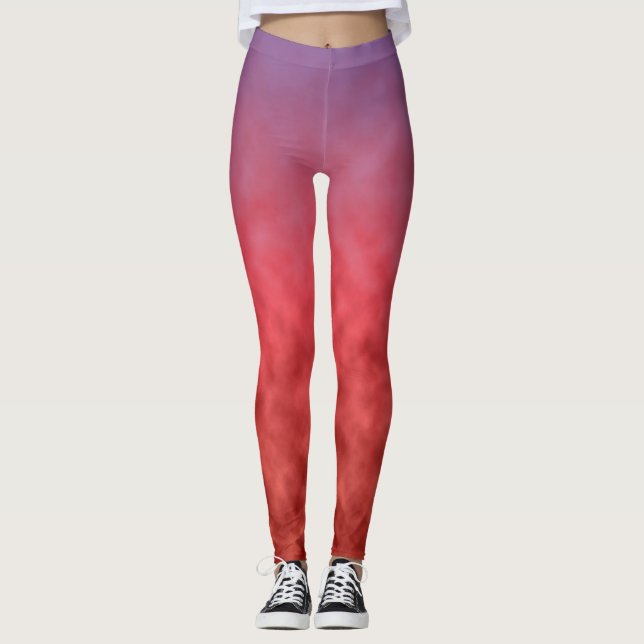 Leggings Brume Écarlate au Crépuscule (Devant)
