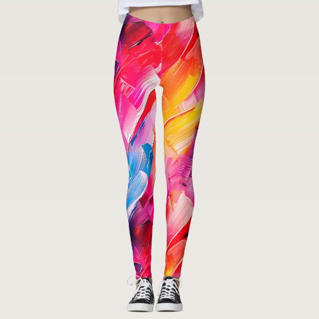 Leggings brush strokes pattern 2 (Devant)