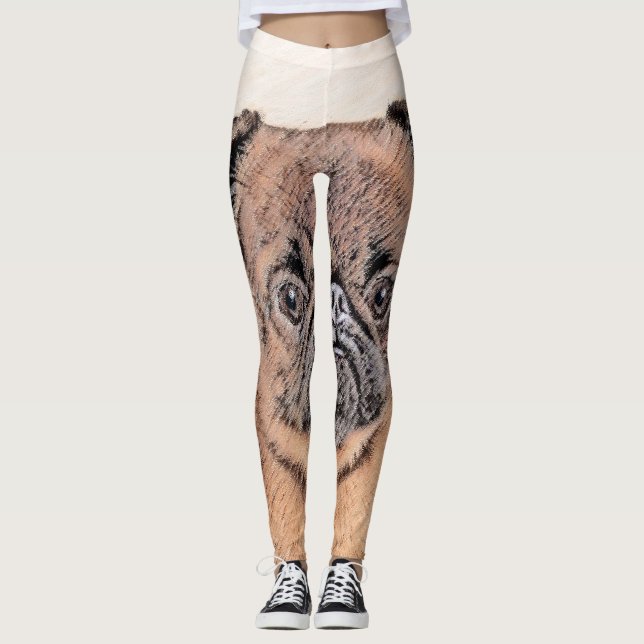 Leggings Bruxelles Griffon Smooth Painting Original Chien A (Devant)