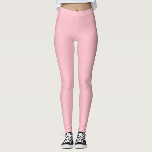 Leggings Bubblegum rose couleur solide (Devant)