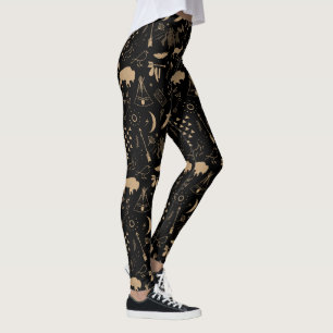 Leggings Buffalo Adventures Motif Kraft Paper ID599