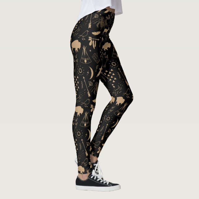 Leggings Buffalo Adventures Motif Kraft Paper ID599 (Droite)