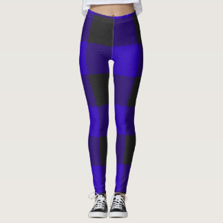 Leggings Buffalo Plaid Royal Blue Check
