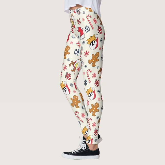 Leggings BUGS BUNNY™, DAFFY DUCK™ & Lola Christmas Pattern (Gauche)
