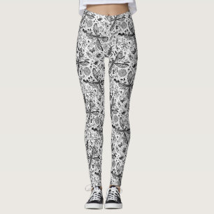 Leggings Bugs de Doodle sur bleu foncé