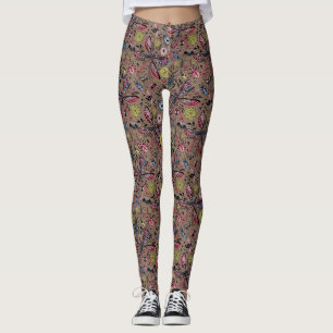 Leggings Bugs de Doodle sur mocha brown