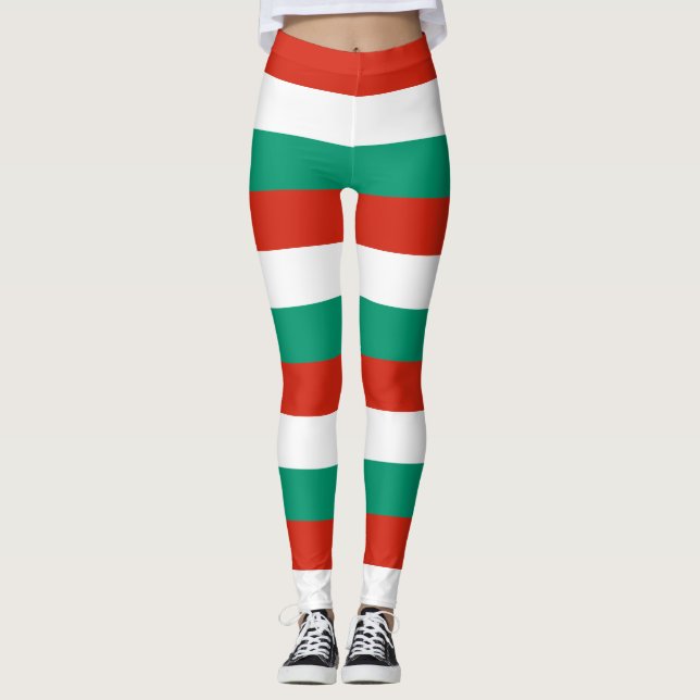 Leggings Bulgarie Couleurs du drapeau national Horizontal (Devant)