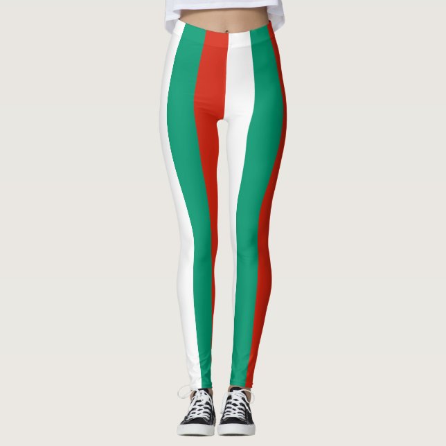 Leggings Bulgarie Couleurs du drapeau national Verticalemen (Devant)