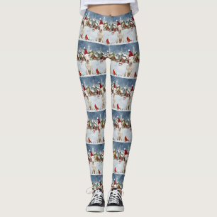 Leggings Bull Terrier Chien Winter Wonderland Noël Joie