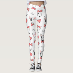 Leggings Bull Terrier Motif sans fil