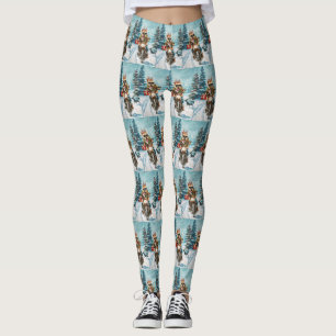 Leggings Bulldog équitation moto Noël