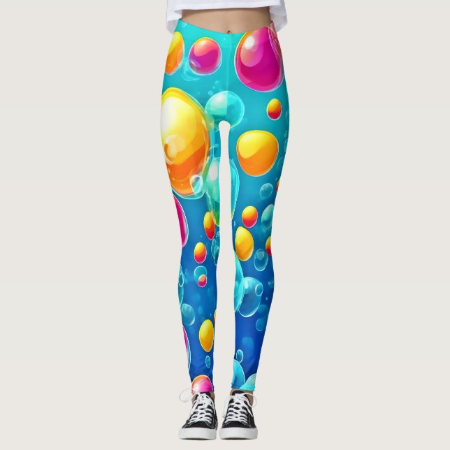 Leggings Bulles de délice pop (Devant)