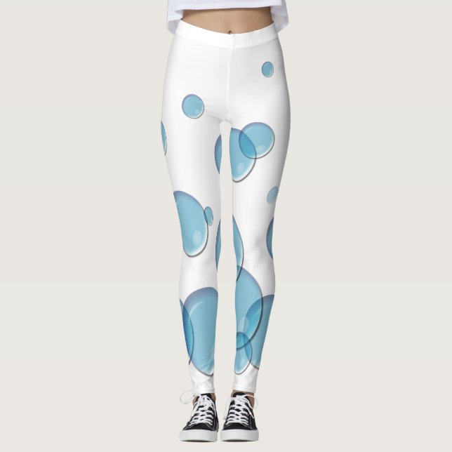 Leggings Bulles de savon bleu (Devant)