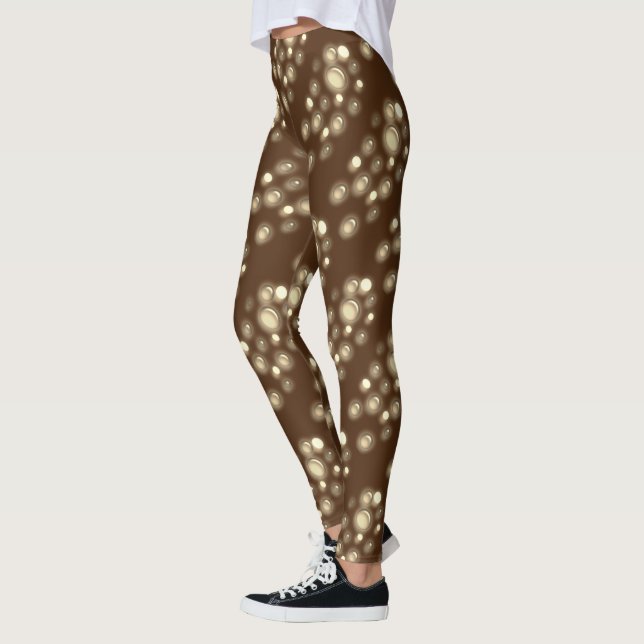 Leggings - Bulles en Marron (Gauche)