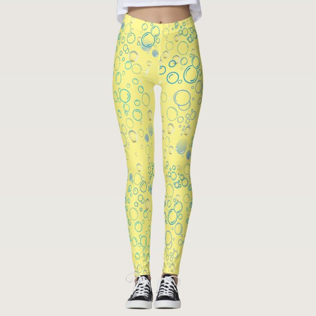 Leggings Bulles motif 01 Lyellow BG (Devant)