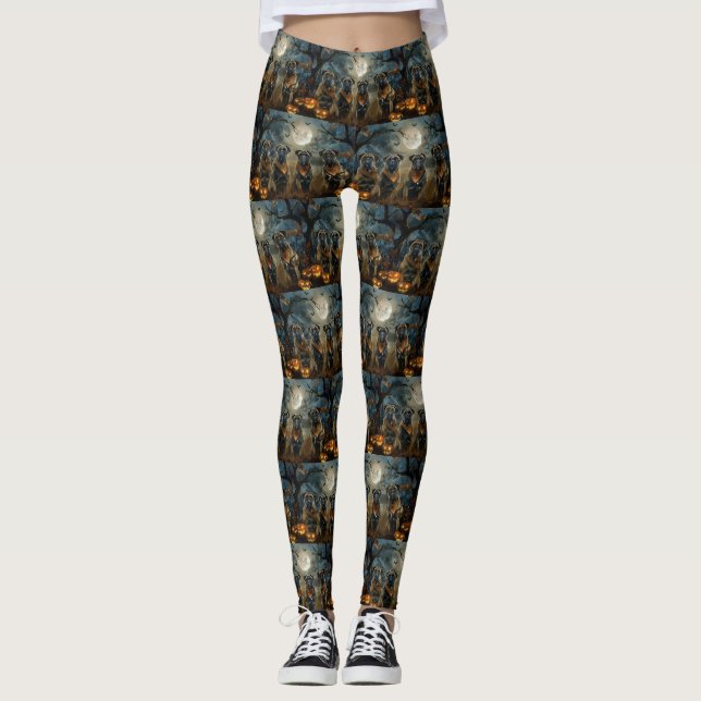 Leggings Bullmastiff Halloween Éffrayant (Devant)