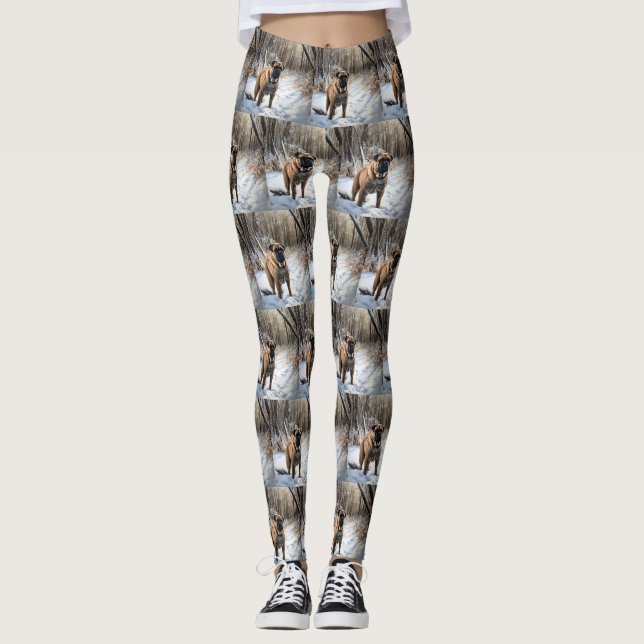 Leggings Bullmastiff Laisser neiger Noël (Devant)