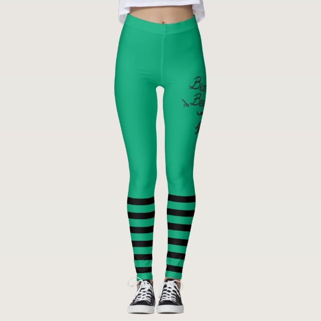 Leggings Bumble Bee green (Devant)