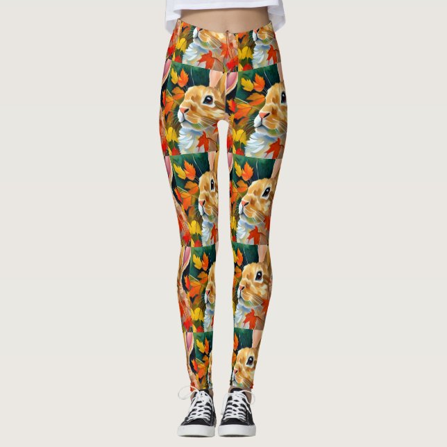 Leggings Bunny d'automne (Devant)