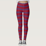 Leggings Burgundy et Purple Stripes<br><div class="desc">Art numérique Abstrait de bandes bordeaux et violettes</div>