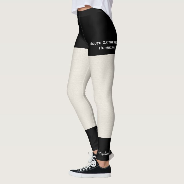 Leggings Burlap texturé rustique avec faux shorts noirs (Gauche)