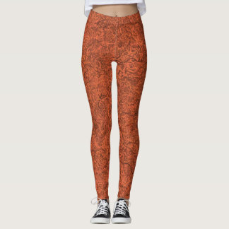 Leggings Burnt orange polaire