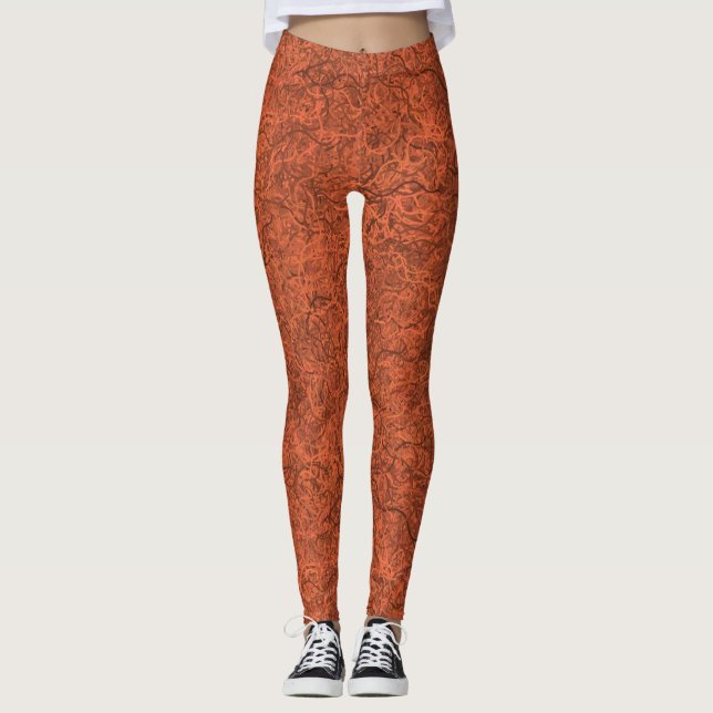 Leggings Burnt orange polaire (Devant)
