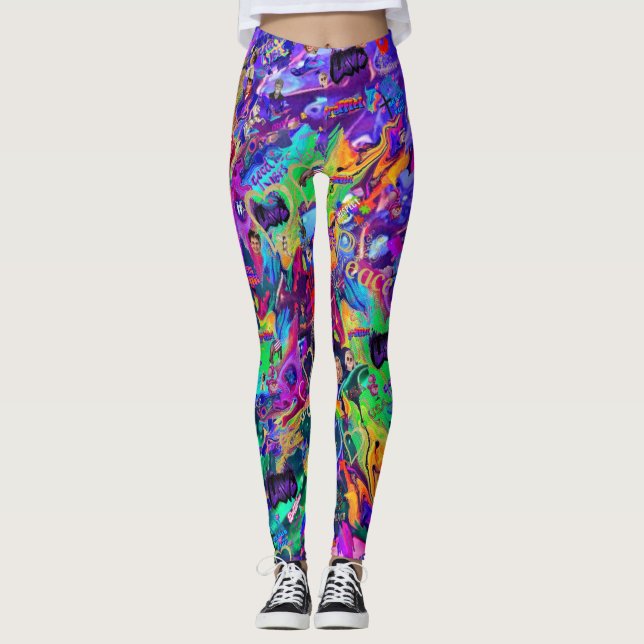 Leggings C’est juste un graffiti de CBDOilPrincess (Devant)