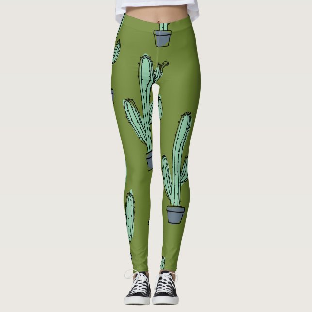 Leggings Cactus en pots (Devant)