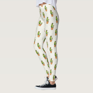 Leggings Cactus et Motif de point de polk Succulent 3