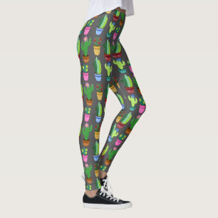 Leggings Cactus mignon dans le motif de planteurs