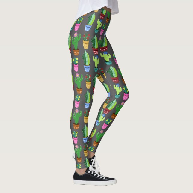 Leggings Cactus mignon dans le motif de planteurs (Droite)