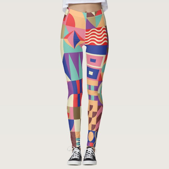 Leggings Cactus Succulent : Style de croquis Doodle (Devant)