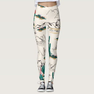 Leggings Cactus Succulents : Flore Vintage du désert.