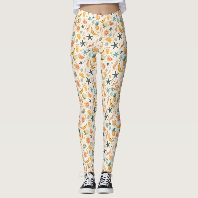 Leggings Cadeau d'anniversaire | La plage est l'endroit où  (Devant)