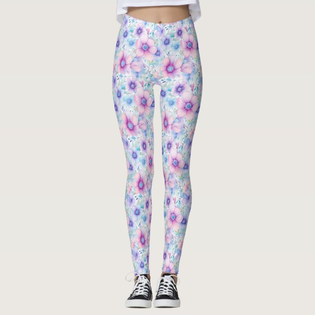 Leggings Cadeau d'anniversaire | Motif sans couture avec ro (Devant)