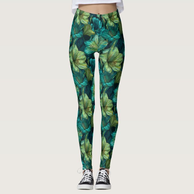Leggings Cadeau de fête des mères esthétique Amaryllis Work (Devant)