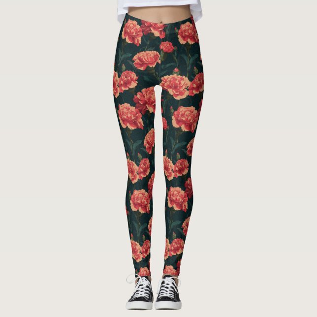 Leggings Cadeau de mariage Fantaisie Pêche Carnation Haltér (Devant)