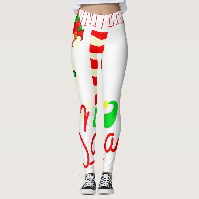 Leggings Cadeau de Noël de l'équipe d'elfes de l'université (Devant)