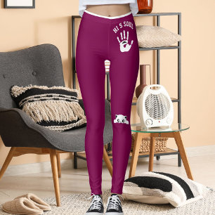 Leggings Cadeau personnalisé de chat de compagnie à main de