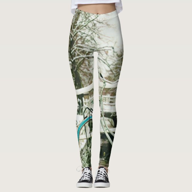Leggings Cadeau pour amoureux du vélo (Devant)