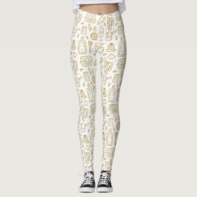 Leggings Cadeau pour chef | Le bonheur est la saveur de la  (Devant)