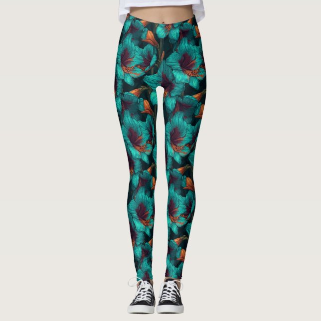 Leggings Cadeaux de mariage floraux Amaryllis de levage de  (Devant)