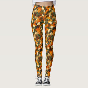 Leggings Cadeaux de Père Noël secret à motif camouflage pou