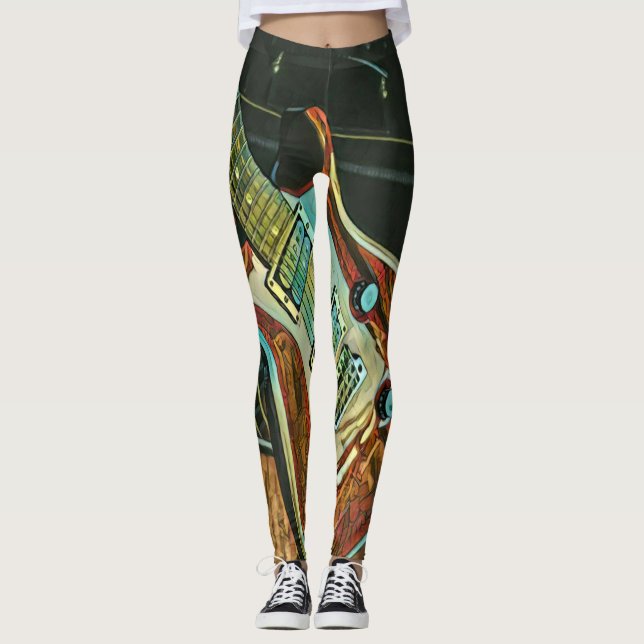 Leggings Cadeaux pour guitariste (Devant)